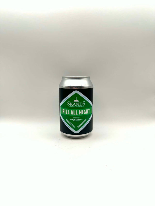 Pils All Night - 33cl, 0,5%, Alkoholfri Pilsner - Bryggeriet Skands