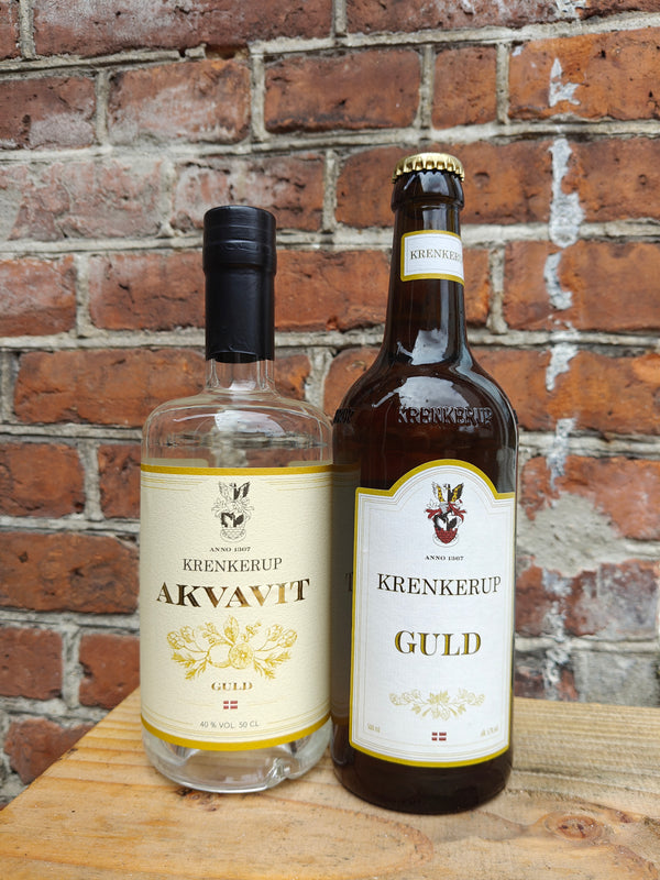 Akvavit & øl sæt - Krenkerup - 1 akvavit +1 øl