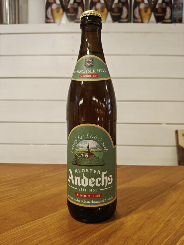 Andechser Hell - Alkoholfri - 50cl, 0,5%, Alkoholfri Helles - Andechser Klosterbrauerei