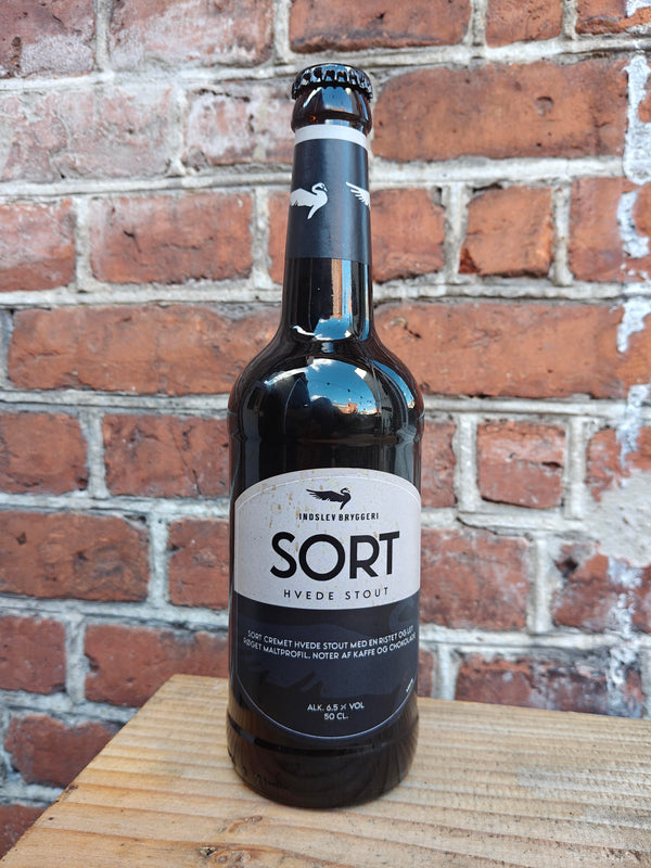 Sort Hvede - 50cl, 6,5%, Hvede Stout - Indslev Bryggeri